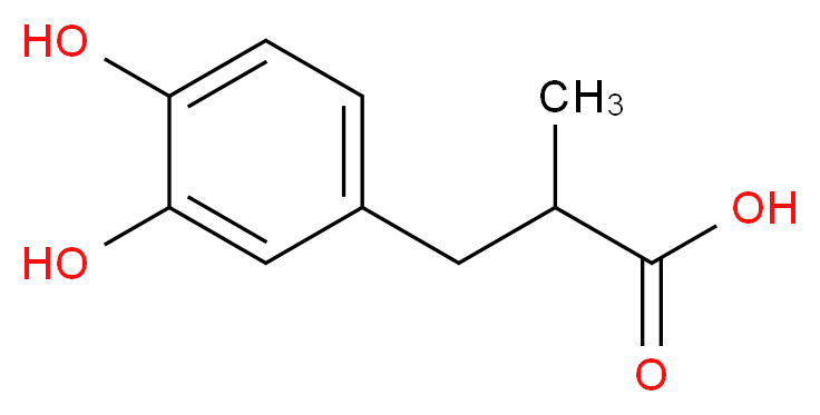 3-(3,4-dihydroxyphenyl)-2-methylpropanoic acid_分子结构_CAS_53832-94-3
