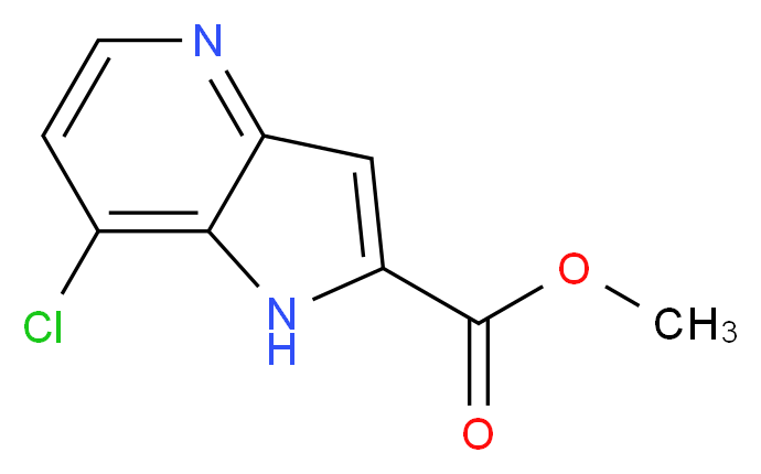 Methyl 7-chloro-4-azaindole-2-carboxylate_分子结构_CAS_952800-36-1)