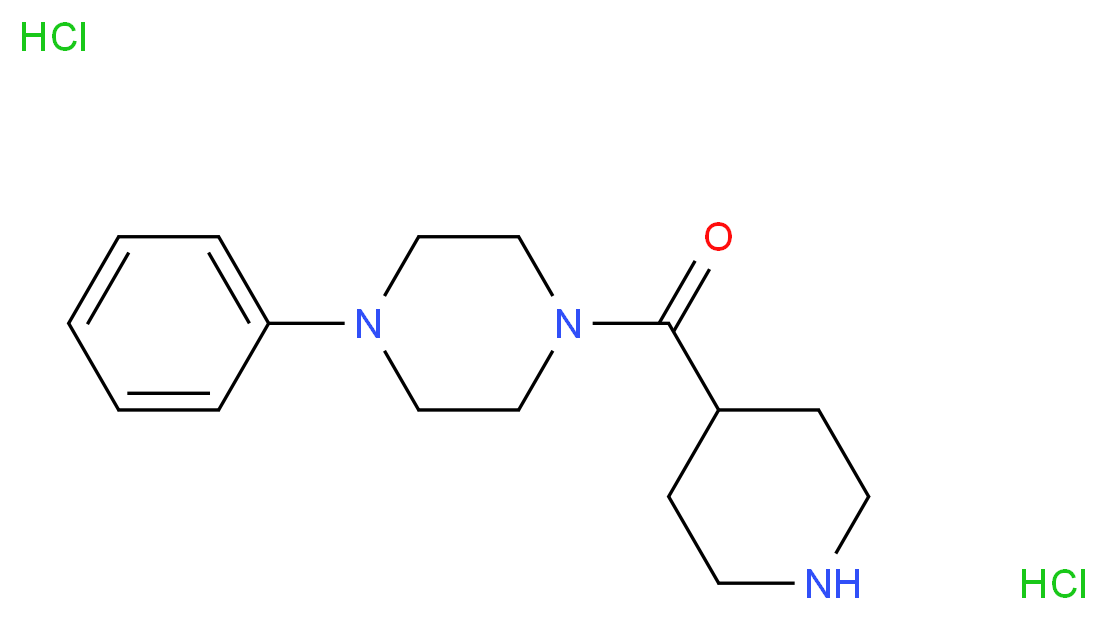 (4-Phenylpiperazin-1-yl)piperidin-4-yl-methanone dihydrochloride_分子结构_CAS_1184996-07-3)