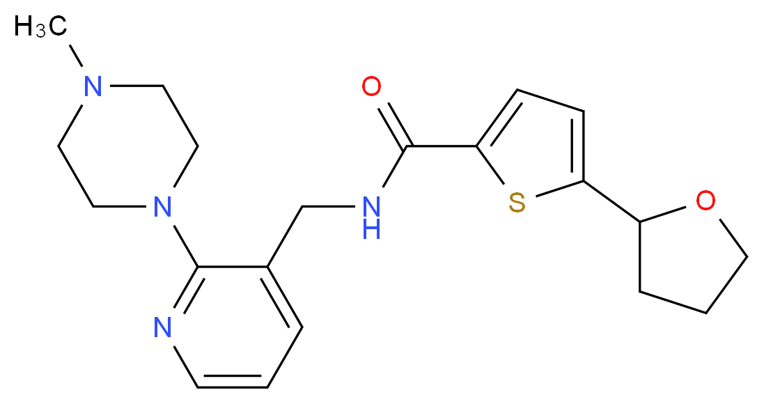 N-{[2-(4-methylpiperazin-1-yl)pyridin-3-yl]methyl}-5-(tetrahydrofuran-2-yl)thiophene-2-carboxamide_分子结构_CAS_)