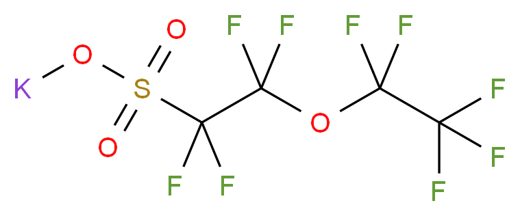 Potassium perfluoro(2-ethoxyethane)sulphonate_分子结构_CAS_117205-07-9)