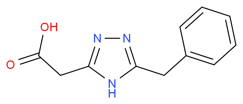 (5-BENZYL-4H-[1,2,4]TRIAZOL-3-YL)-ACETIC ACID_分子结构_CAS_885281-04-9)