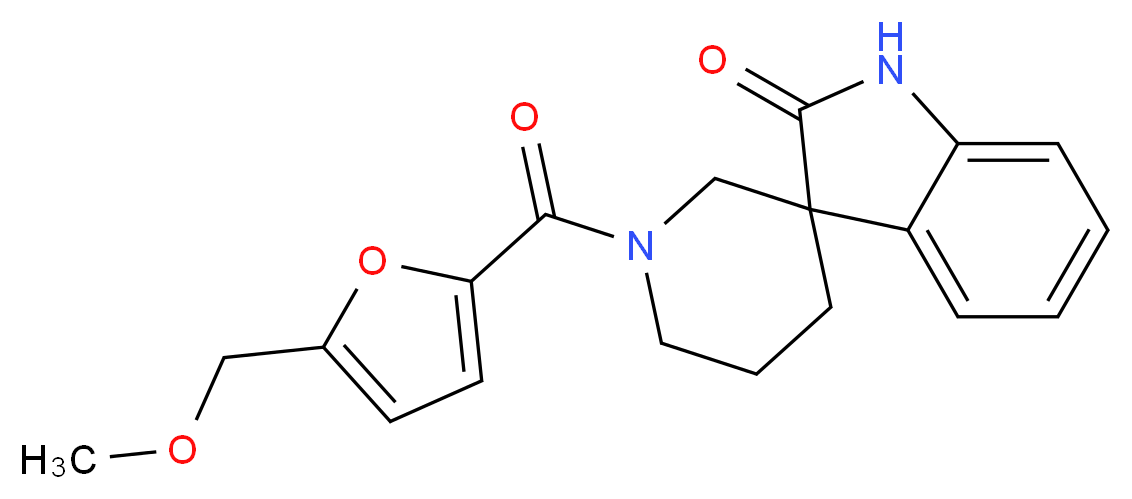 1'-[5-(methoxymethyl)-2-furoyl]spiro[indole-3,3'-piperidin]-2(1H)-one_分子结构_CAS_)