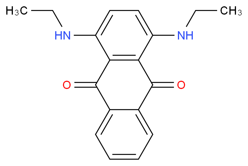 1,4-bis(ethylamino)-9,10-dihydroanthracene-9,10-dione_分子结构_CAS_6994-46-3