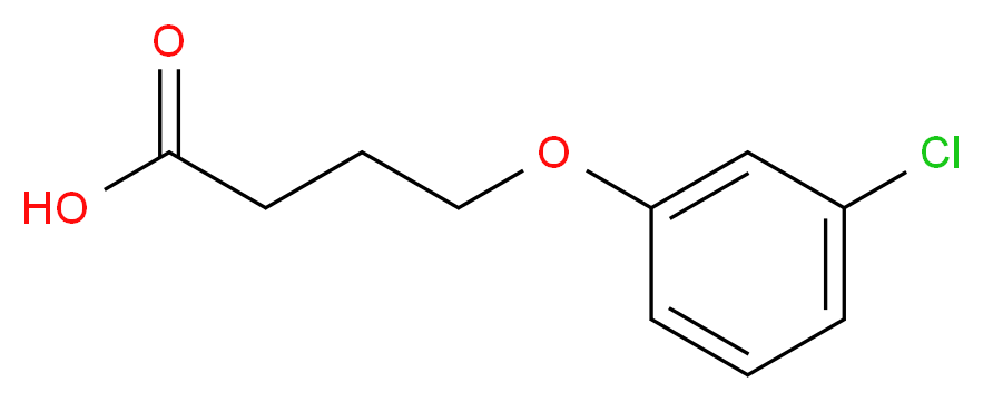 4-(3-CHLORO-PHENOXY)-BUTYRIC ACID_分子结构_CAS_5057-51-2)