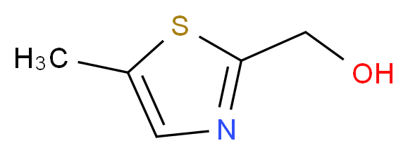 2-(Hydroxymethyl)-5-methyl-1,3-thiazole_分子结构_CAS_202932-04-5)