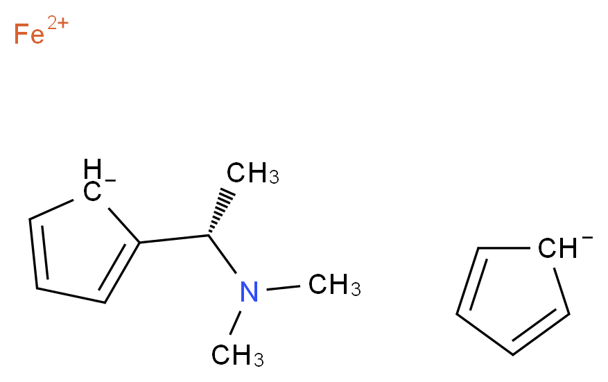 λ<sup>2</sup>-iron(2+) ion 2-[(1S)-1-(dimethylamino)ethyl]cyclopenta-2,4-dien-1-ide cyclopenta-2,4-dien-1-ide_分子结构_CAS_31886-57-4