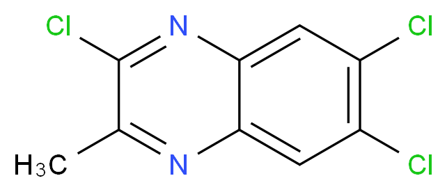 2,6,7-trichloro-3-methylquinoxaline_分子结构_CAS_212771-50-1