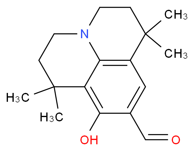 8-hydroxy-4,4,10,10-tetramethyl-1-azatricyclo[7.3.1.0<sup>5</sup>,<sup>1</sup><sup>3</sup>]trideca-5,7,9(13)-triene-7-carbaldehyde_分子结构_CAS_115662-09-4