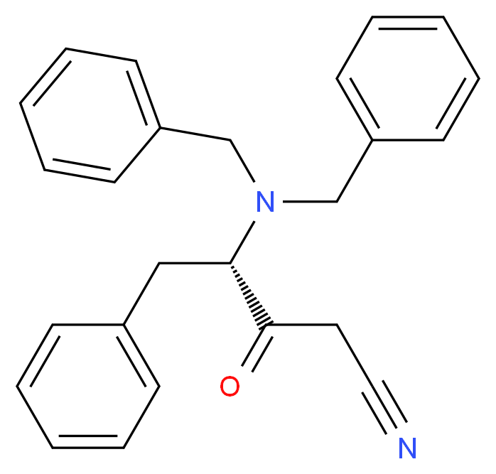 4S-4-Dibenzylamino-3-oxo-5-phenylpentanonitrile_分子结构_CAS_156732-12-6)