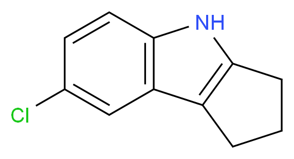 7-氯-1,2,3,4-四氢环戊二烯[b]吲哚_分子结构_CAS_302912-35-2)