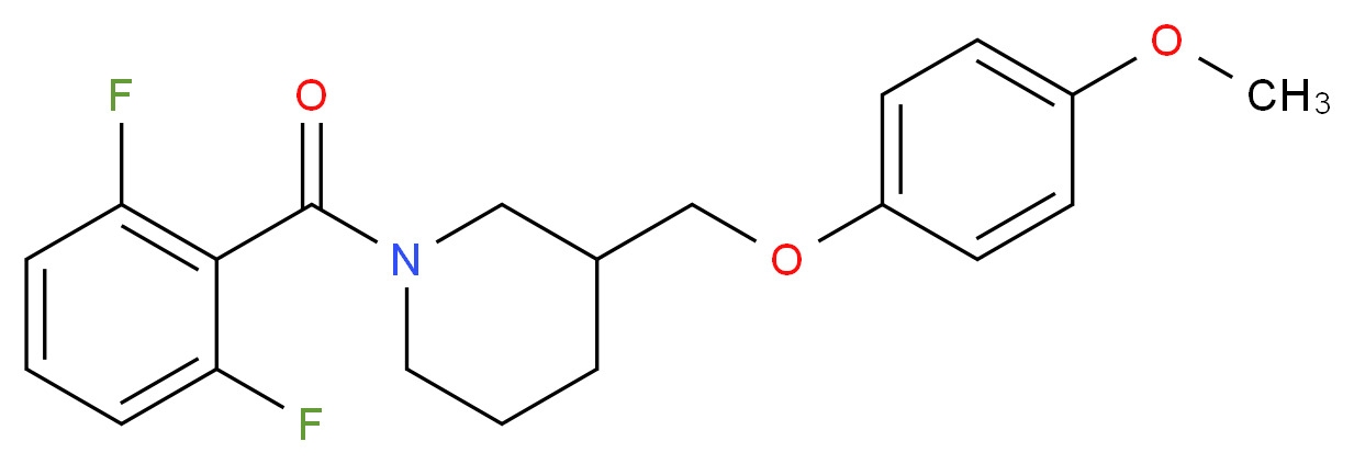 1-(2,6-difluorobenzoyl)-3-[(4-methoxyphenoxy)methyl]piperidine_分子结构_CAS_)