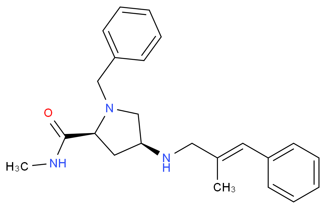 (4S)-1-benzyl-N-methyl-4-{[(2E)-2-methyl-3-phenyl-2-propen-1-yl]amino}-L-prolinamide_分子结构_CAS_)