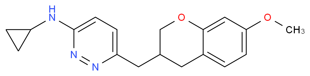 N-cyclopropyl-6-[(7-methoxy-3,4-dihydro-2H-chromen-3-yl)methyl]pyridazin-3-amine_分子结构_CAS_)