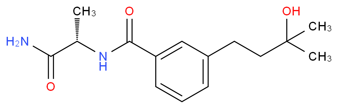 N-[(1S)-2-amino-1-methyl-2-oxoethyl]-3-(3-hydroxy-3-methylbutyl)benzamide (non-preferred name)_分子结构_CAS_)