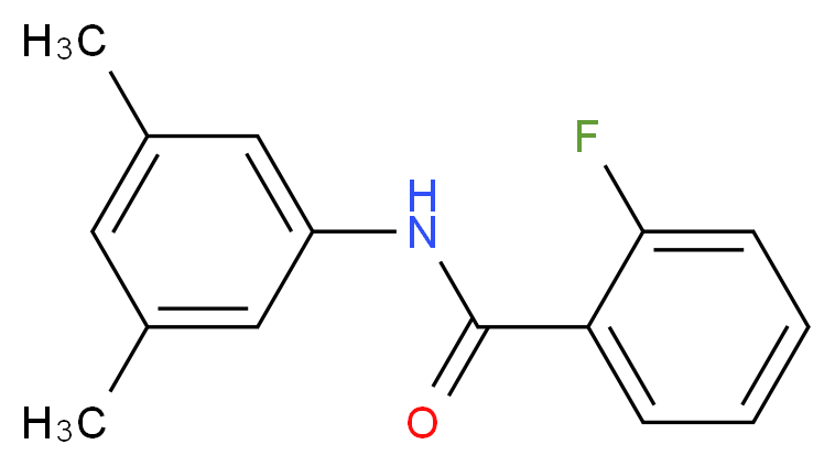 2-Fluoro-N-(3,5-dimethylphenyl)benzamide_分子结构_CAS_332168-85-1)