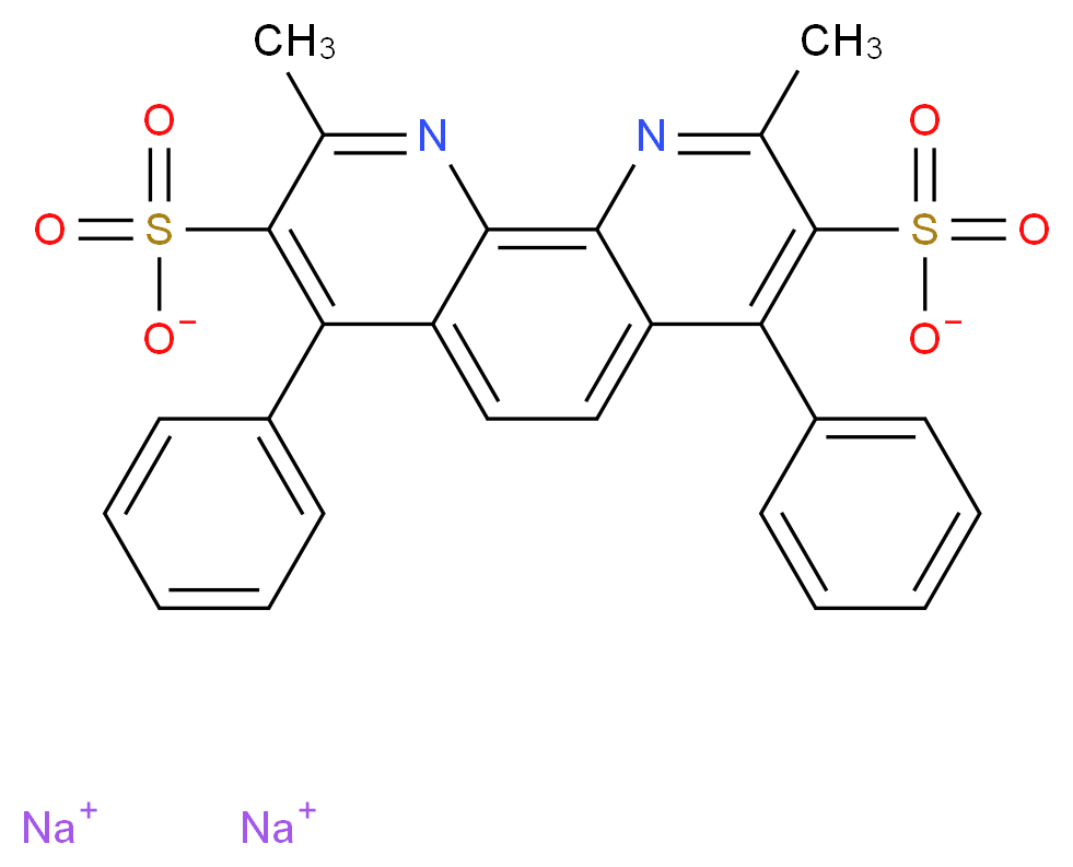 BATHOCUPROINE DISULFONIC ACID DISODIUM SALT_分子结构_CAS_52698-84-7)