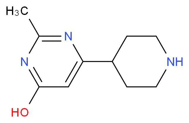 2-methyl-6-(4-piperidinyl)-4-pyrimidinol_分子结构_CAS_1087527-83-0)