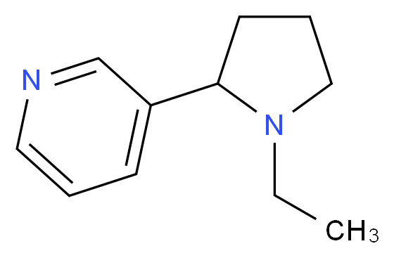 (RS)-N-Ethyl Nornicotine_分子结构_CAS_86900-39-2)