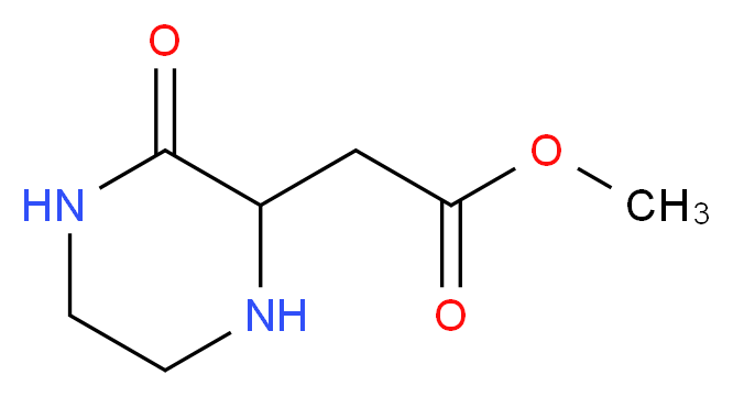 (3-Oxo-piperazin-2-yl)-acetic acid methyl ester_分子结构_CAS_89852-17-5)