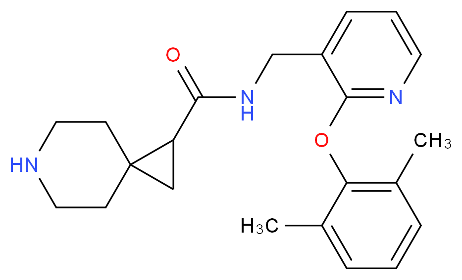 N-{[2-(2,6-dimethylphenoxy)pyridin-3-yl]methyl}-6-azaspiro[2.5]octane-1-carboxamide_分子结构_CAS_)