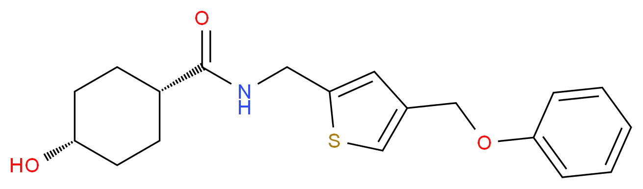 cis-4-hydroxy-N-{[4-(phenoxymethyl)-2-thienyl]methyl}cyclohexanecarboxamide_分子结构_CAS_)
