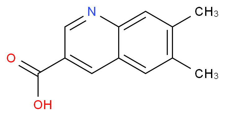 6,7-dimethylquinoline-3-carboxylic acid_分子结构_CAS_948294-50-6