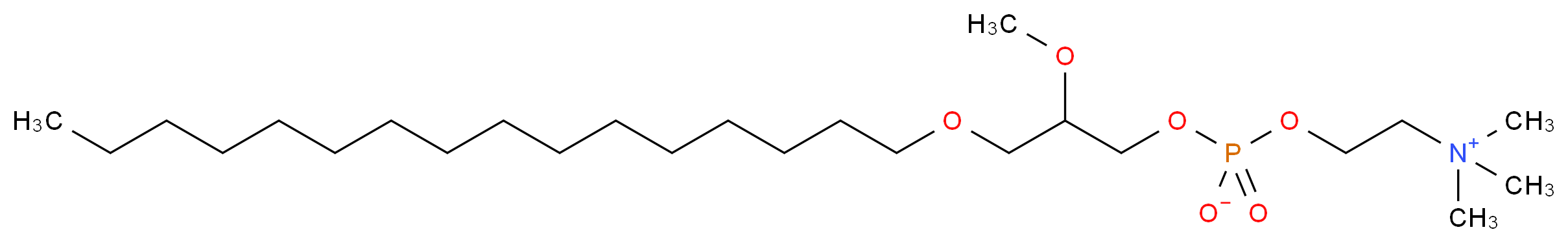 3-(hexadecyloxy)-2-methoxypropyl 2-(trimethylazaniumyl)ethyl phosphate_分子结构_CAS_85405-05-6