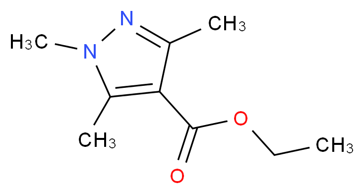 Ethyl 1,3,5-trimethyl-1H-pyrazole-4-carboxylate_分子结构_CAS_56079-16-4)