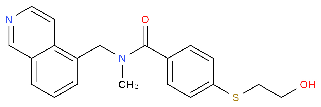 4-[(2-hydroxyethyl)thio]-N-(5-isoquinolinylmethyl)-N-methylbenzamide_分子结构_CAS_)