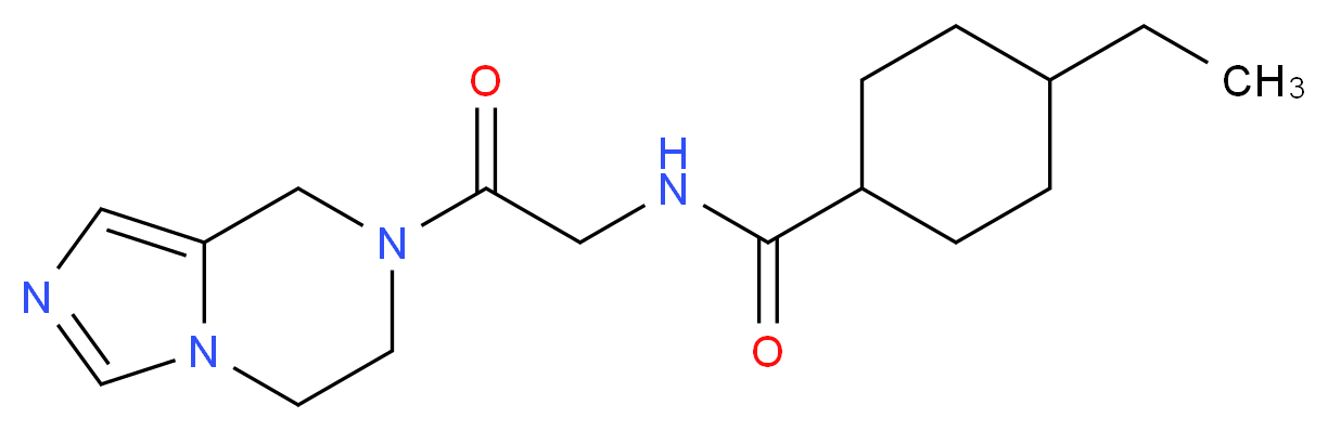 N-[2-(5,6-dihydroimidazo[1,5-a]pyrazin-7(8H)-yl)-2-oxoethyl]-4-ethylcyclohexanecarboxamide_分子结构_CAS_)