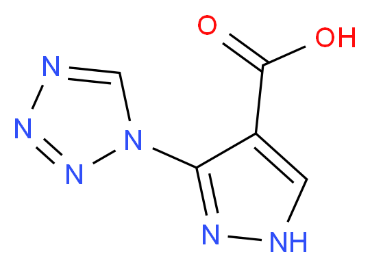 5-(1H-1,2,3,4-tetrazol-1-yl)-1H-pyrazole-4-carboxylic acid_分子结构_CAS_1011355-63-7