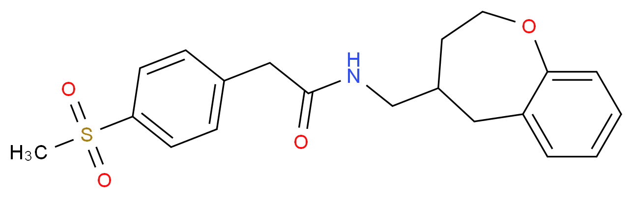 2-[4-(methylsulfonyl)phenyl]-N-(2,3,4,5-tetrahydro-1-benzoxepin-4-ylmethyl)acetamide_分子结构_CAS_)