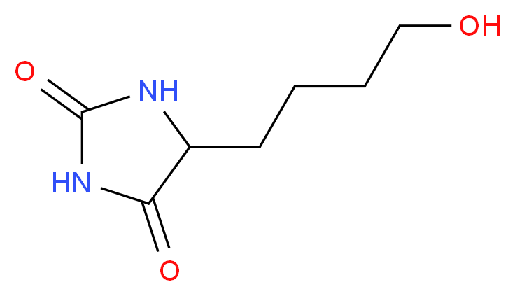 5-δ-Hydroxybutylhydantoin_分子结构_CAS_5458-06-0)
