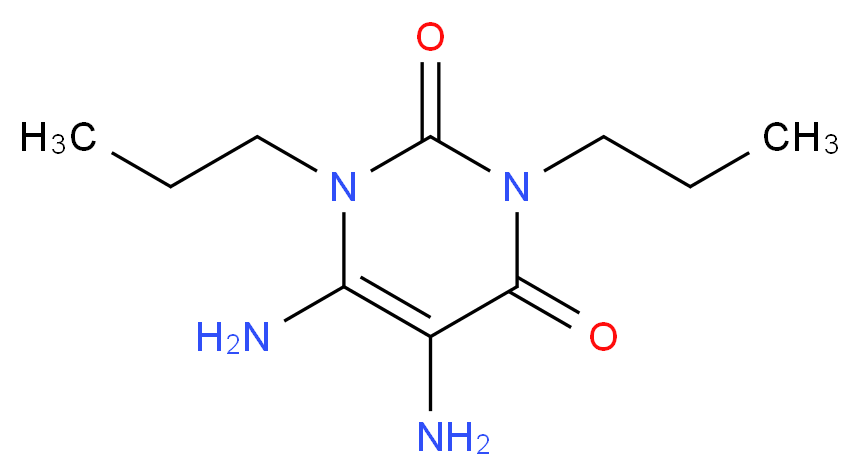 5,6-diamino-1,3-dipropyl-1,2,3,4-tetrahydropyrimidine-2,4-dione_分子结构_CAS_81250-34-2