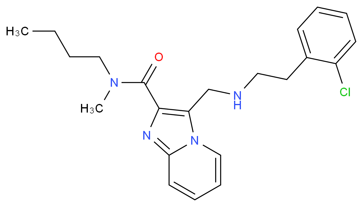 N-butyl-3-({[2-(2-chlorophenyl)ethyl]amino}methyl)-N-methylimidazo[1,2-a]pyridine-2-carboxamide_分子结构_CAS_)