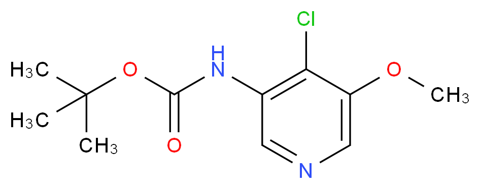 tert-Butyl 4-chloro-5-methoxypyridin-3-ylcarbamate_分子结构_CAS_)