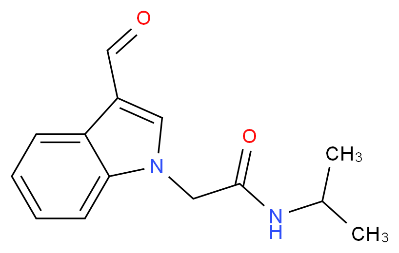 2-(3-formyl-1H-indol-1-yl)-N-(propan-2-yl)acetamide_分子结构_CAS_708284-70-2