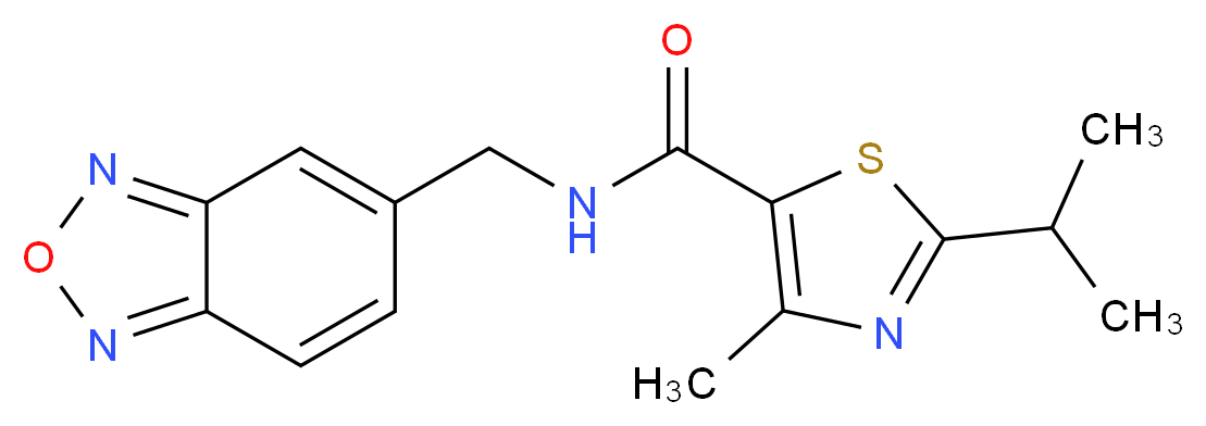 N-(2,1,3-benzoxadiazol-5-ylmethyl)-2-isopropyl-4-methyl-1,3-thiazole-5-carboxamide_分子结构_CAS_)