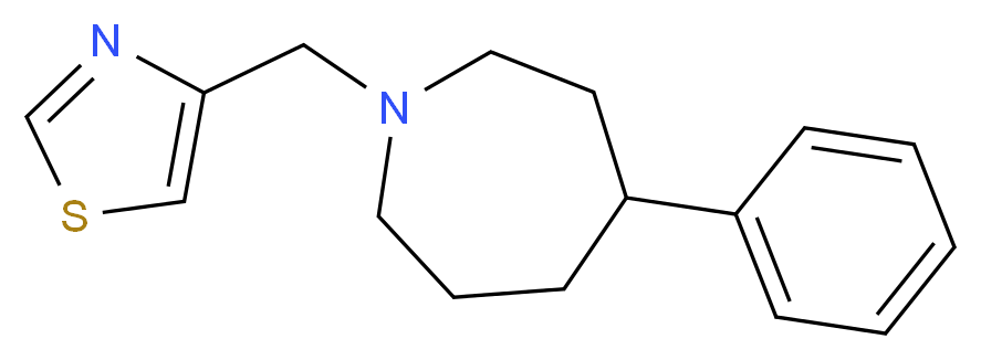4-phenyl-1-(1,3-thiazol-4-ylmethyl)azepane_分子结构_CAS_)