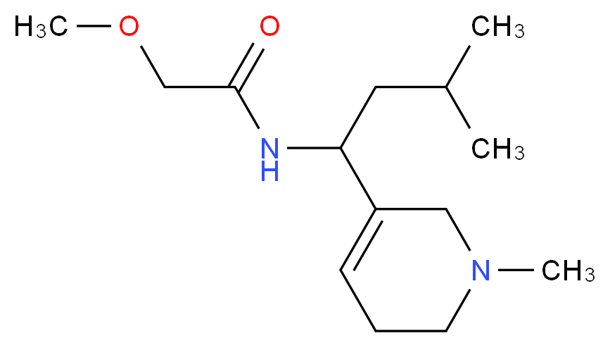 2-methoxy-N-[3-methyl-1-(1-methyl-1,2,5,6-tetrahydropyridin-3-yl)butyl]acetamide_分子结构_CAS_)