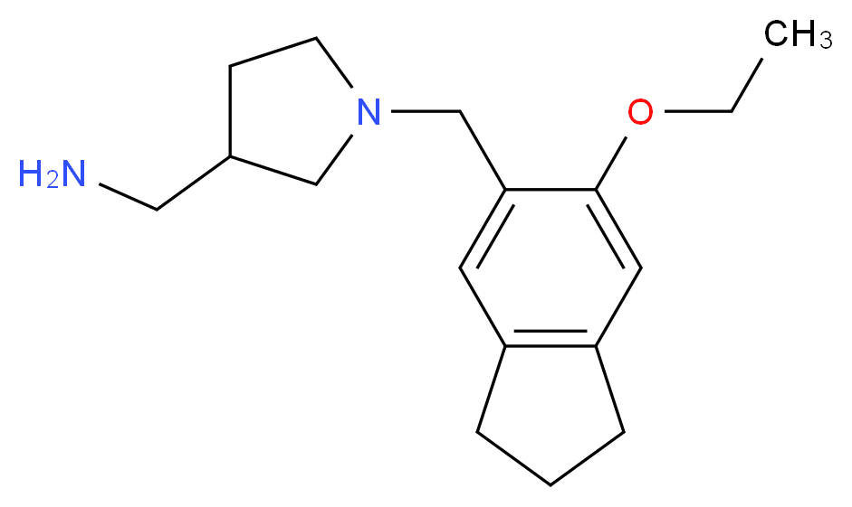 ({1-[(6-ethoxy-2,3-dihydro-1H-inden-5-yl)methyl]pyrrolidin-3-yl}methyl)amine_分子结构_CAS_)