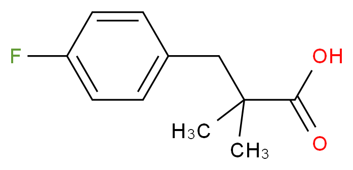 3-(4-fluorophenyl)-2,2-dimethylpropanoic acid_分子结构_CAS_676621-96-8