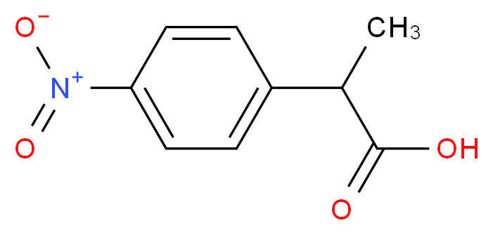 2-(4-nitrophenyl)propanoic acid_分子结构_CAS_19910-33-9