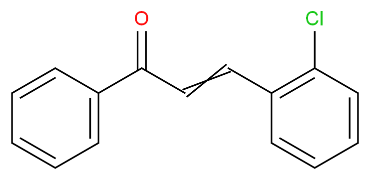 (2E)-3-(2-chlorophenyl)-1-phenylprop-2-en-1-one_分子结构_CAS_22966-11-6