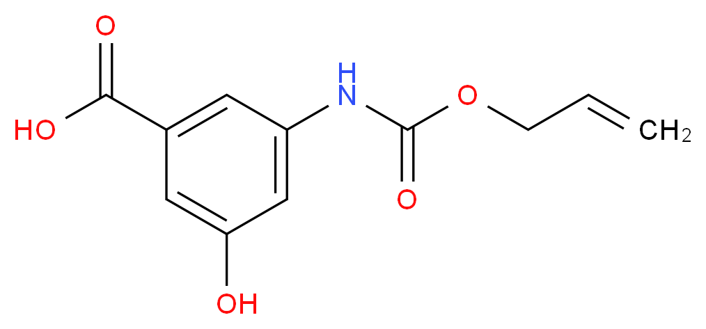 3-hydroxy-5-{[(prop-2-en-1-yloxy)carbonyl]amino}benzoic acid_分子结构_CAS_916766-99-9