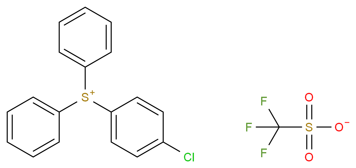 (4-chlorophenyl)diphenylsulfanium trifluoromethanesulfonate_分子结构_CAS_255056-43-0