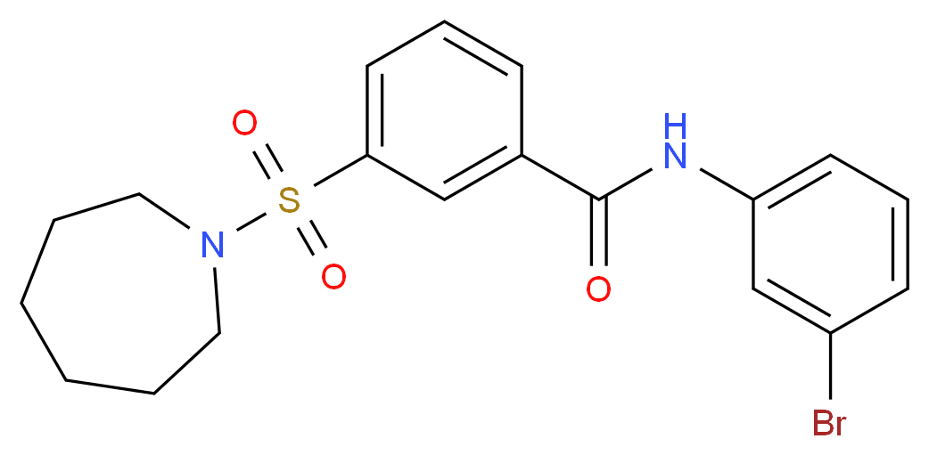 3-(azepane-1-sulfonyl)-N-(3-bromophenyl)benzamide_分子结构_CAS_)