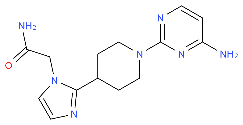2-{2-[1-(4-amino-2-pyrimidinyl)-4-piperidinyl]-1H-imidazol-1-yl}acetamide_分子结构_CAS_)