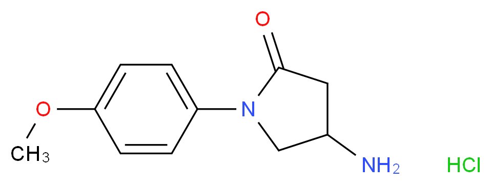 4-Amino-1-(4-methoxyphenyl)pyrrolidin-2-one hydrochloride_分子结构_CAS_1011357-93-9)